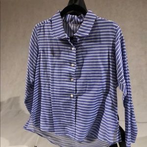 Blue and white stripe shirt